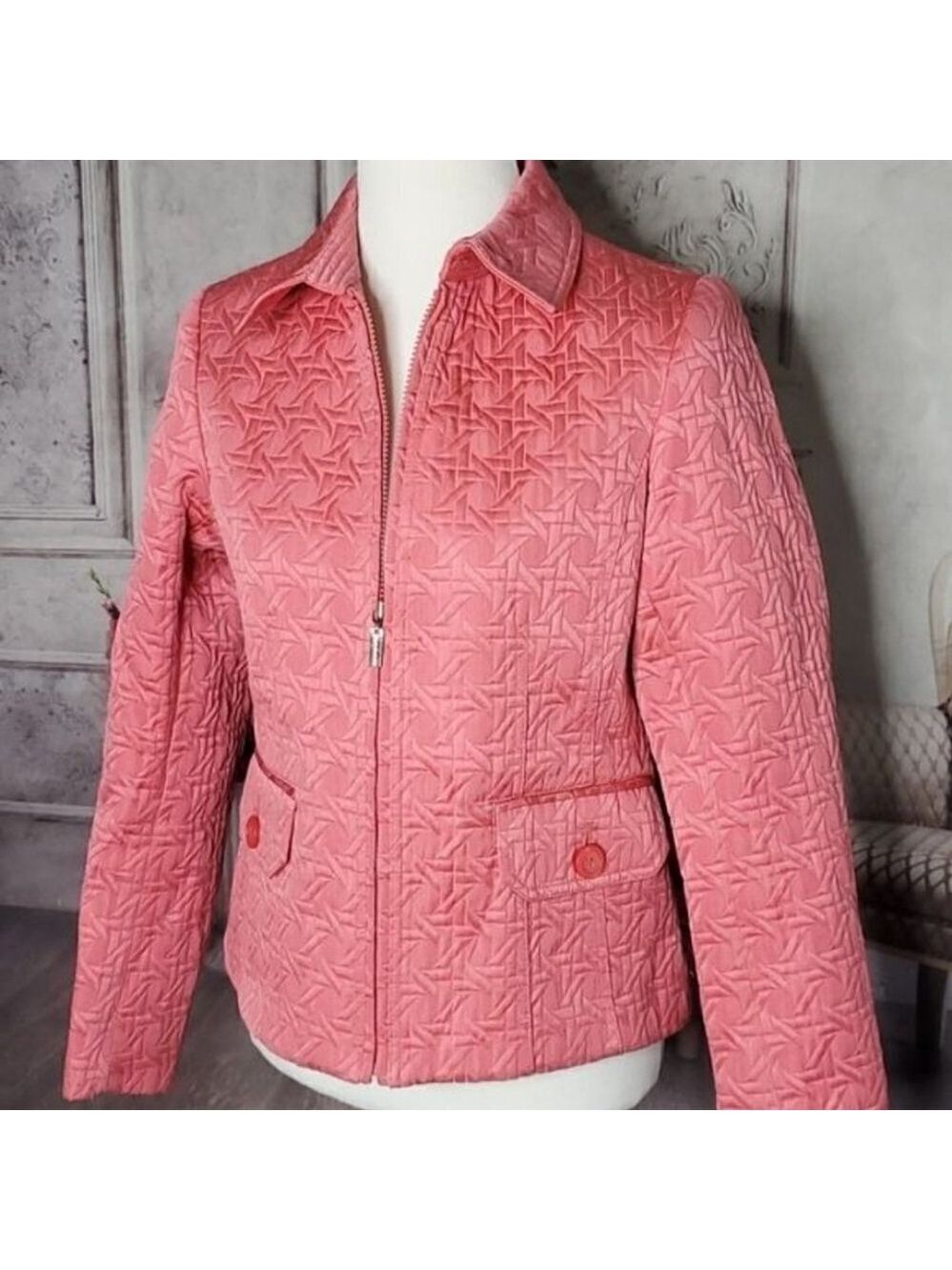 WeatherTamer Pink Quilted Zip Jacket Women’s Small - Picture 3 of 10